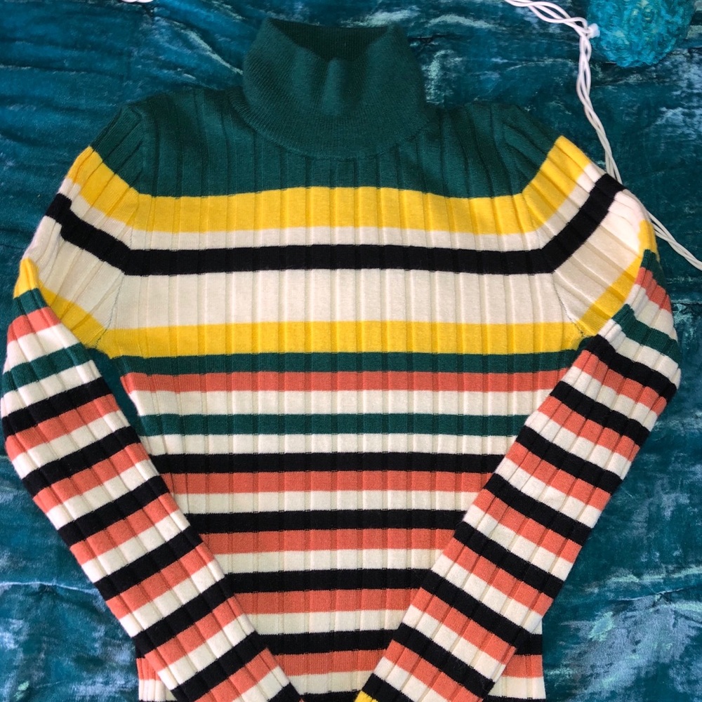 Striped vintage turtleneck sweater